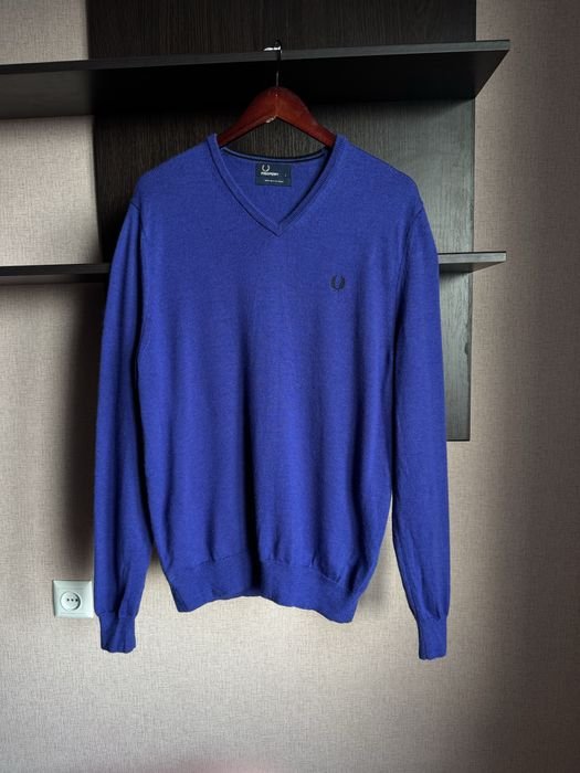 Мужской Fred Perry Джемпер Чёрный Мериносовая