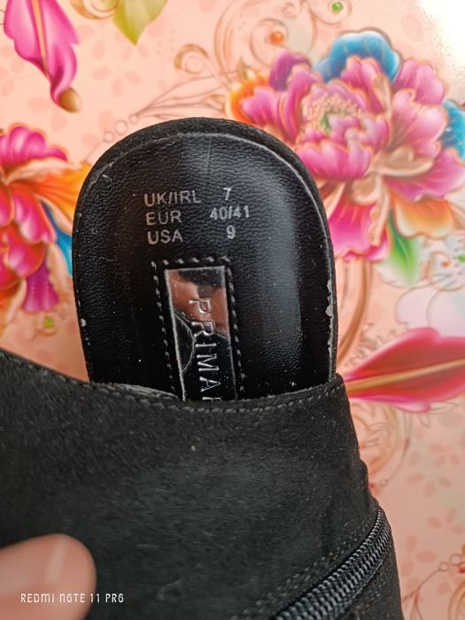 Женские Босоножки Чёрные Замша 40