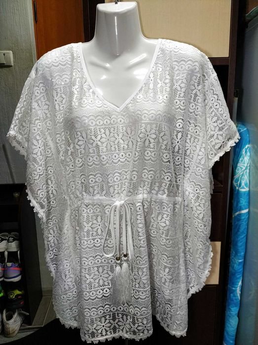 Женский Blind Date Пляжное Парео Белое S