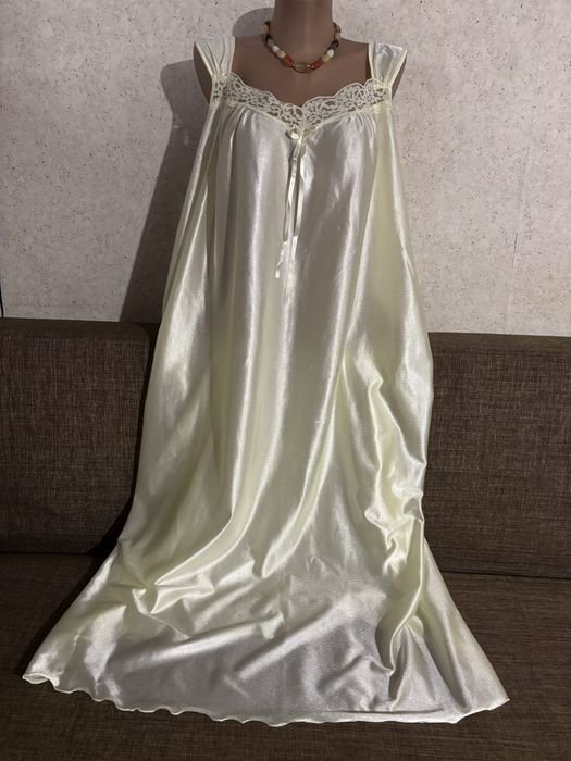 Женский Премиум Ночнушка Лимонный Нейлон Большие