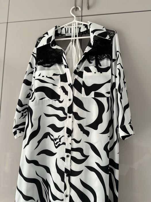 Женское Платье Чёрное Хлопок 42