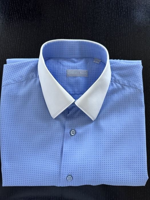 Мужской Stefano Ricci Рубашка Тёмно-синий