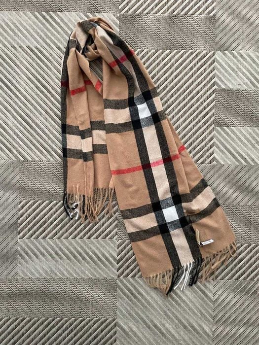 Unisexe Burberry Écharpe Beige Cachemire
