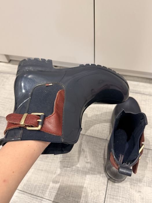 Donna Tommy Hilfiger Stivali Blu Navy Gomma 39