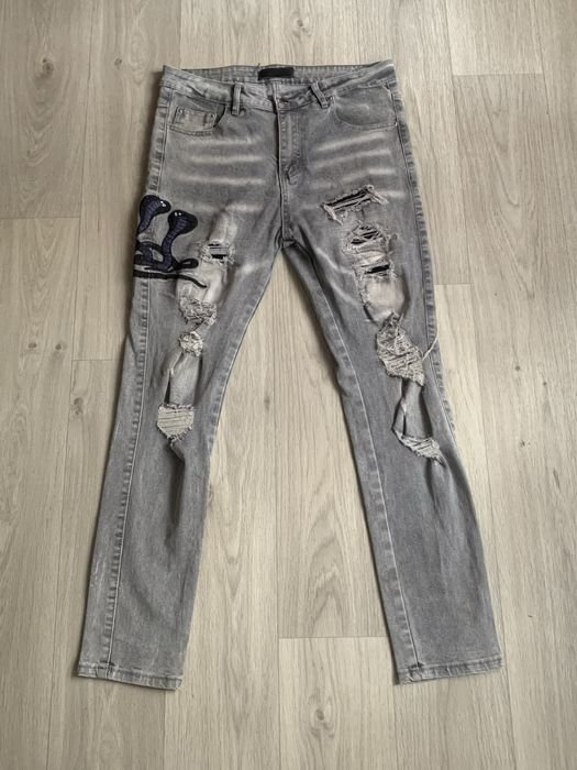 Мужские Amiri Джинсы Джинсовые Slim Fit