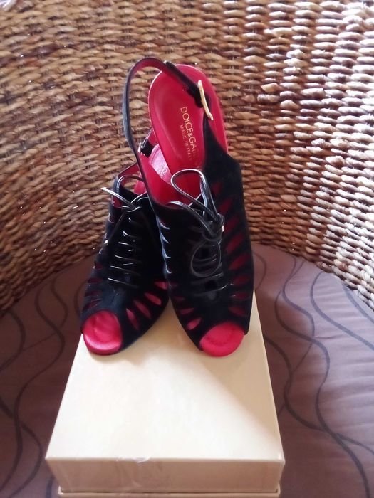 Женские Dolce Gabbana Босоножки Чёрный Замша 37