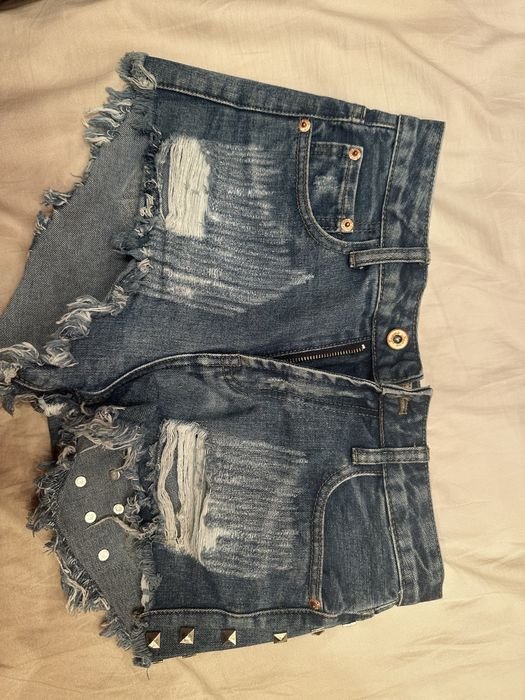 Женские Джинсовые Шорты Тёмно-синие 36