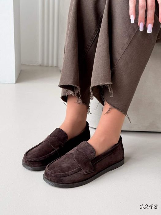 Damen Loafers Braun Wildleder 36