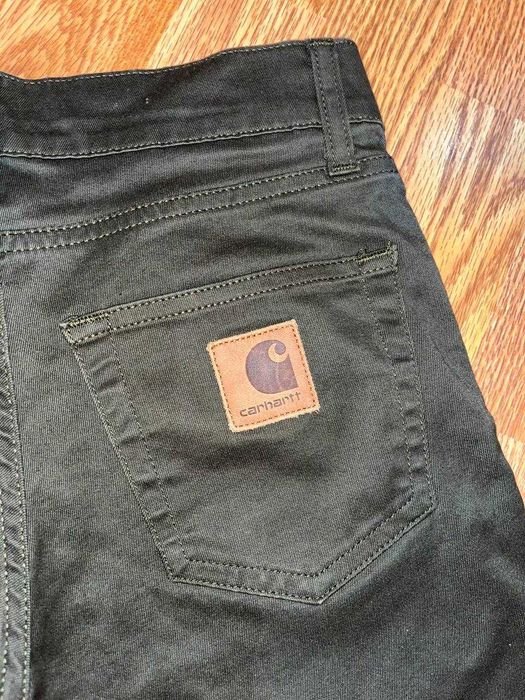 Мужские Carhartt WIP Джинсы Зелёный Трикотаж