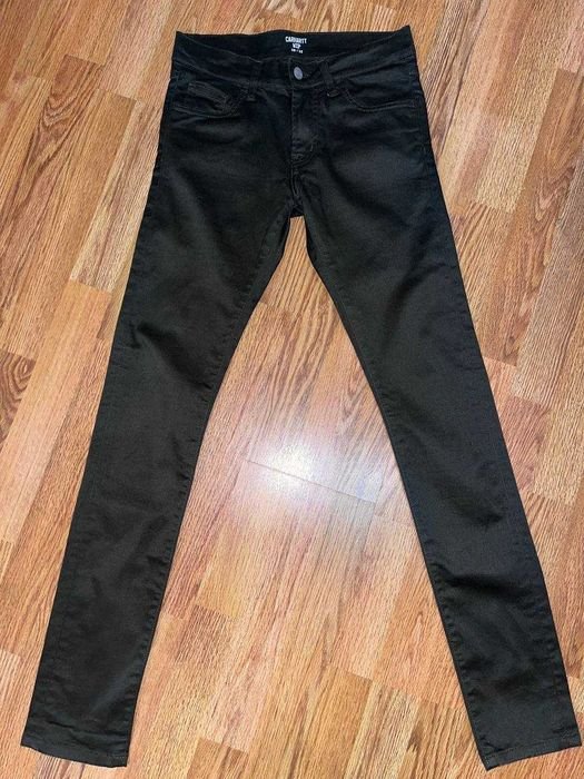 Мужские Carhartt WIP Джинсы Зелёный Трикотаж