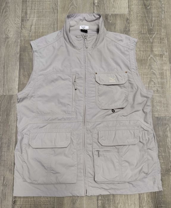 Men Salewa Vest Grey Nylon 42