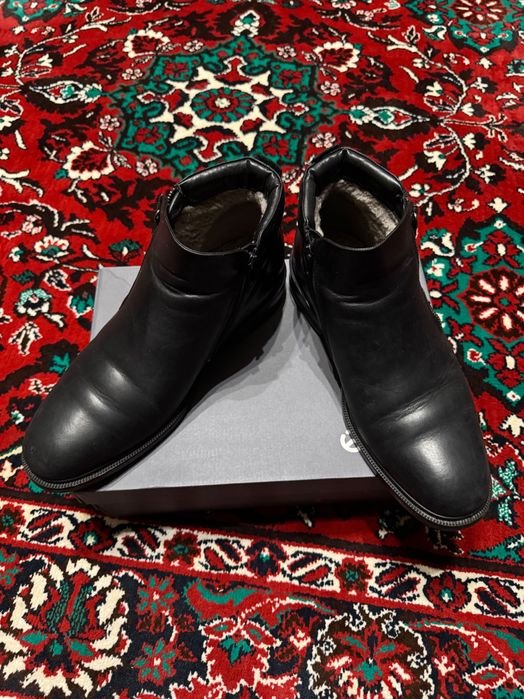 Мужской ECCO Ботинки Чёрный 45