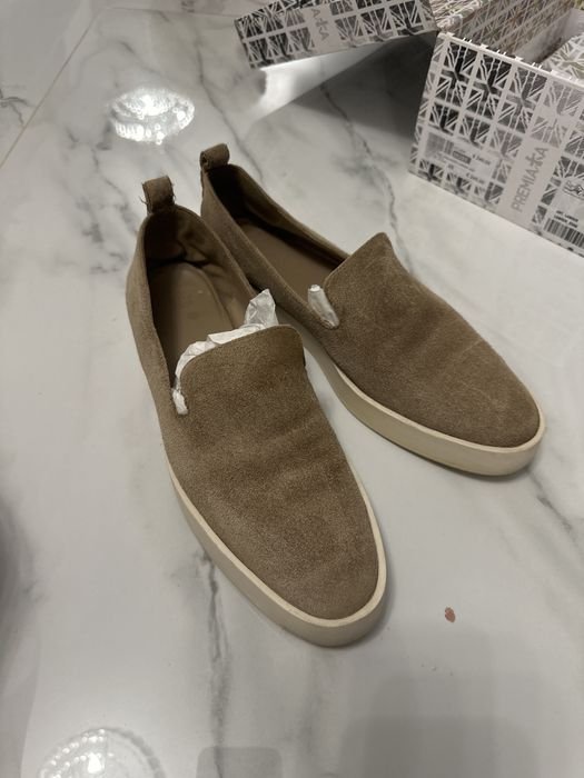 Женские Massimo Dutti Лоферы Бежевый Замша 40