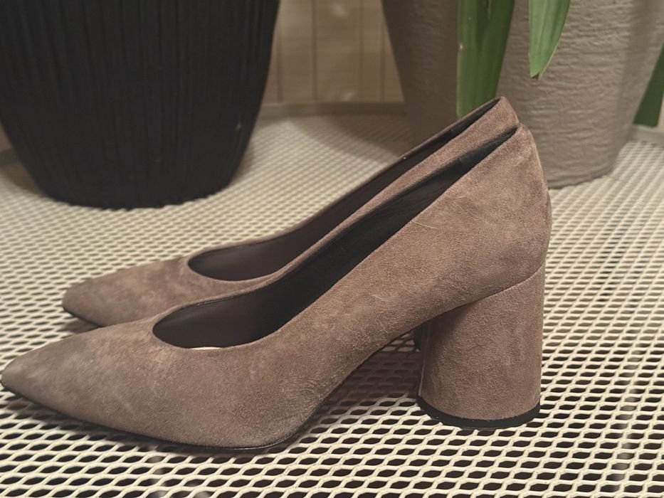 Женские Туфли Бежевые Замша 38