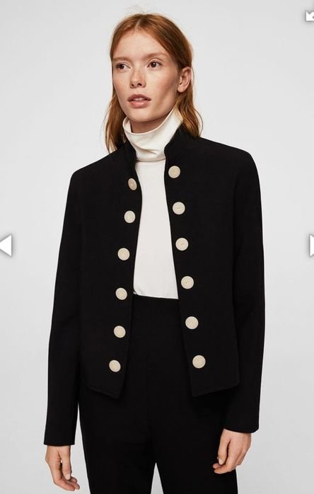 Femme Mango Blazer Noir Autre Matériau 40