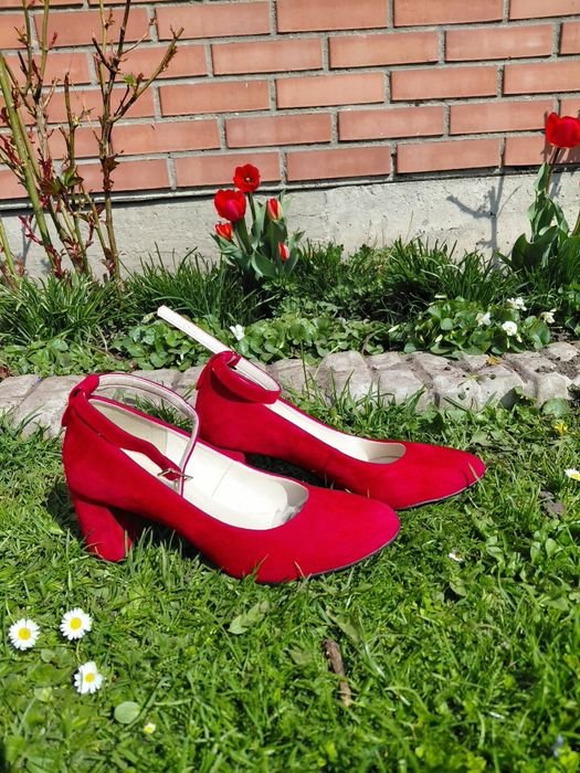 Женские Туфли Красные Замша 38