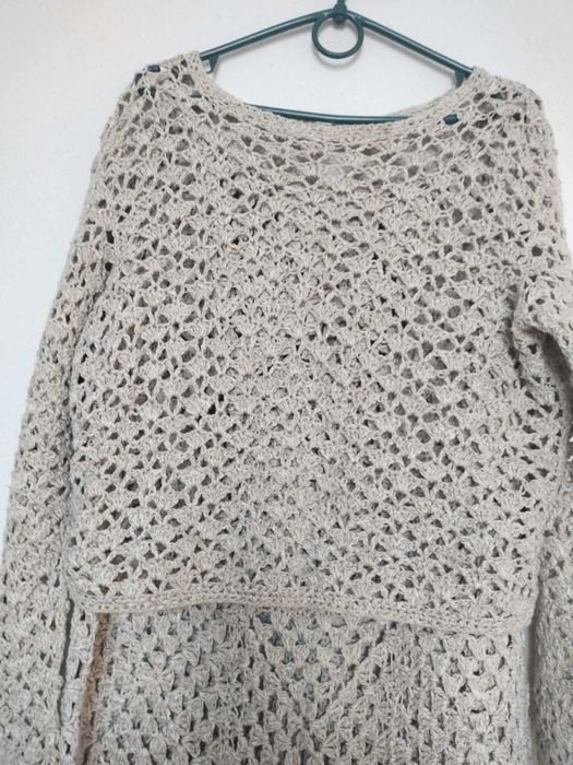 Femme Costume Crochet Beige Coton 40