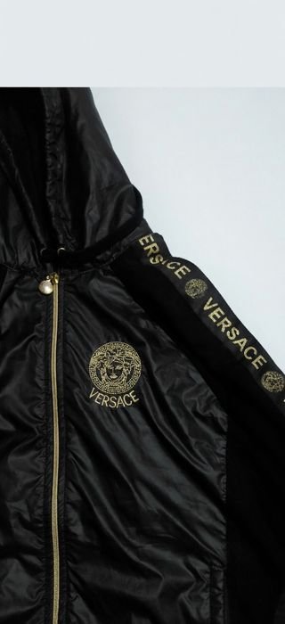 Herren Versace Jacke Schwarz L
