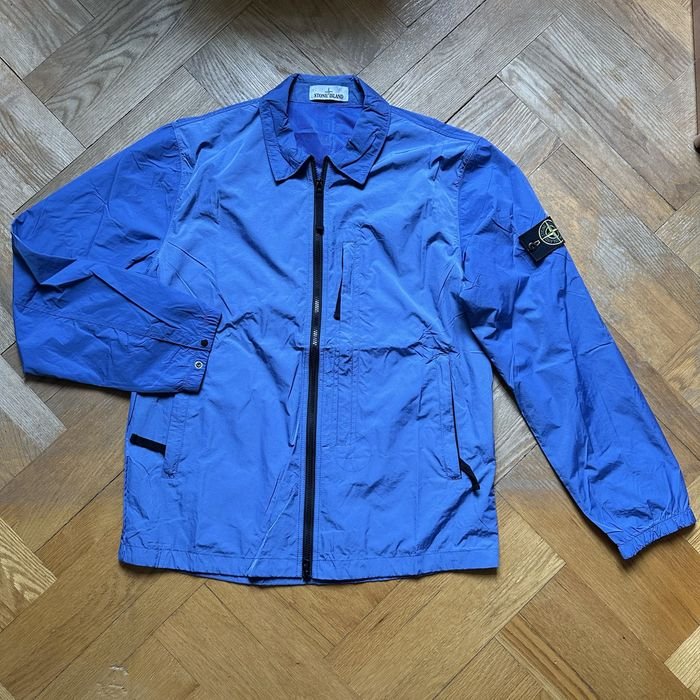 Homme Stone Island Veste Coupe-Vent Bleu Marine