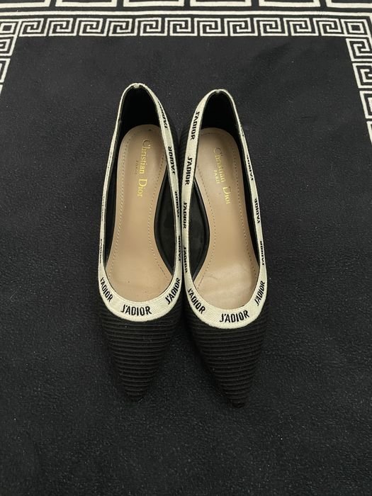 Women Dior Heels Black Textile 35