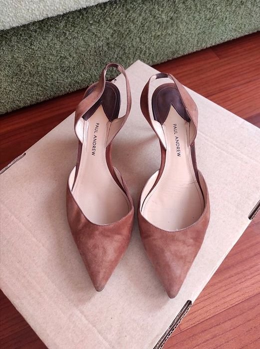 Damen Paul Andrew High Heels Braun Wildleder 39