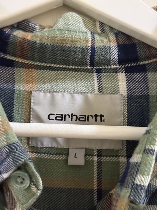 Мужской Carhartt WIP Сорочка Зелёный 40