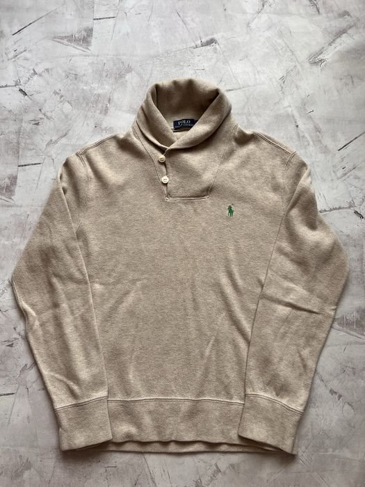 Мужской Polo Ralph Lauren Светр Серый Хлопок S-M