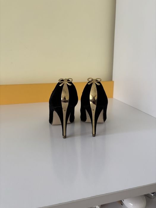 Женские Туфли Чёрные Шкірзам 36