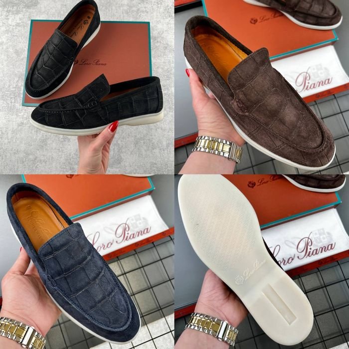 Herren Loro Piana Slipper Wildleder 40-46