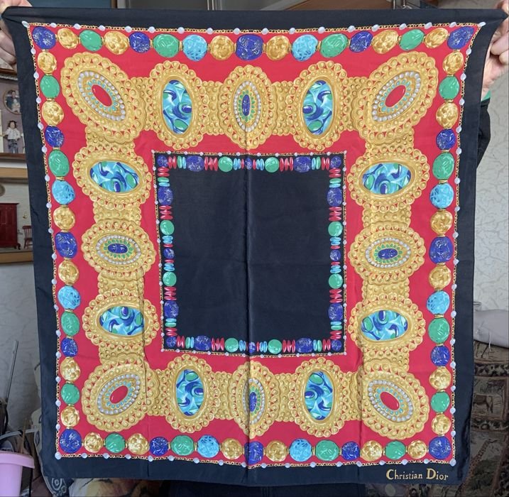 Унисекс Christian Dior Шарф Шелк 90x90