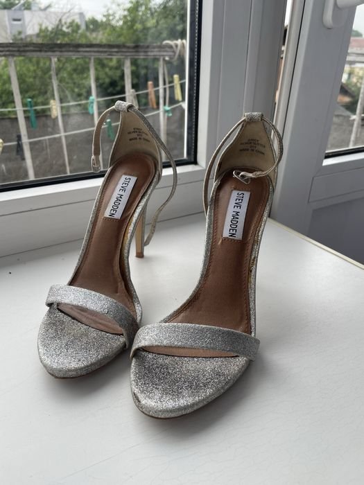 Women Steve Madden Heels Silver 37