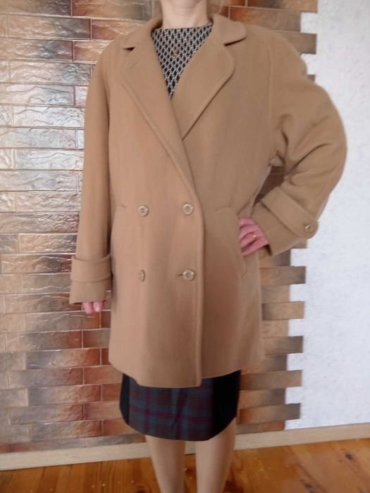 Damen Mantel Beige Kaschmir 38