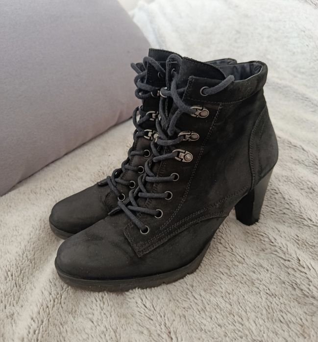 Women Paul Green Boots Black Nubuck 38