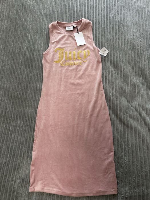 Women Juice Couture Dress Pink Velvet