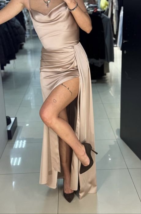 Femme Robe Rose Soie 36