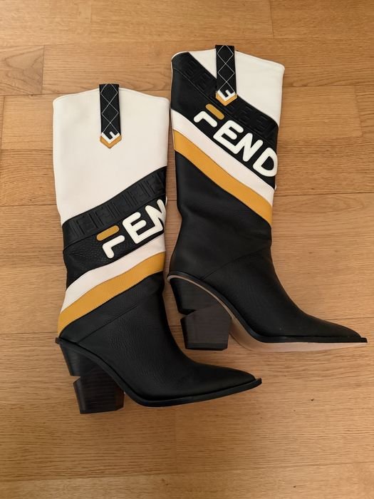 Женские Fendi Козаки Різнокольоровий Шкіра 40