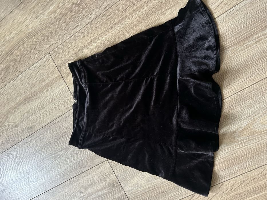 Donna H&M Gonna Nera Velluto 34