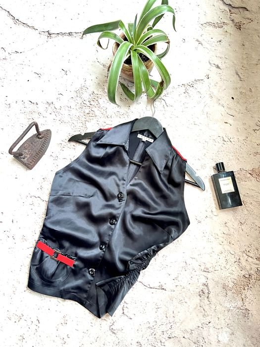 Damen Celine Hemd Schwarz Seide 36