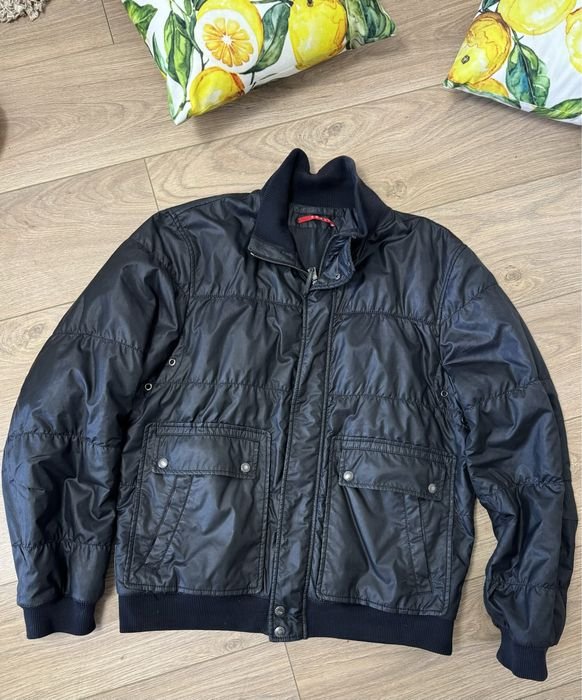 Men Prada Jacket Black Nylon 42
