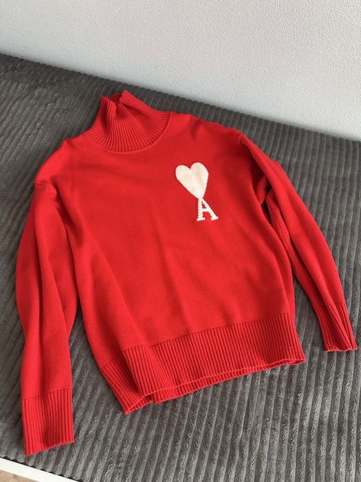 Uomo Ami Maglione Rosso 38