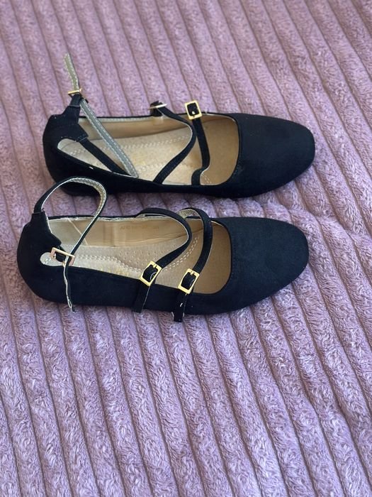 Damen Absätze Schwarz Wildleder 36