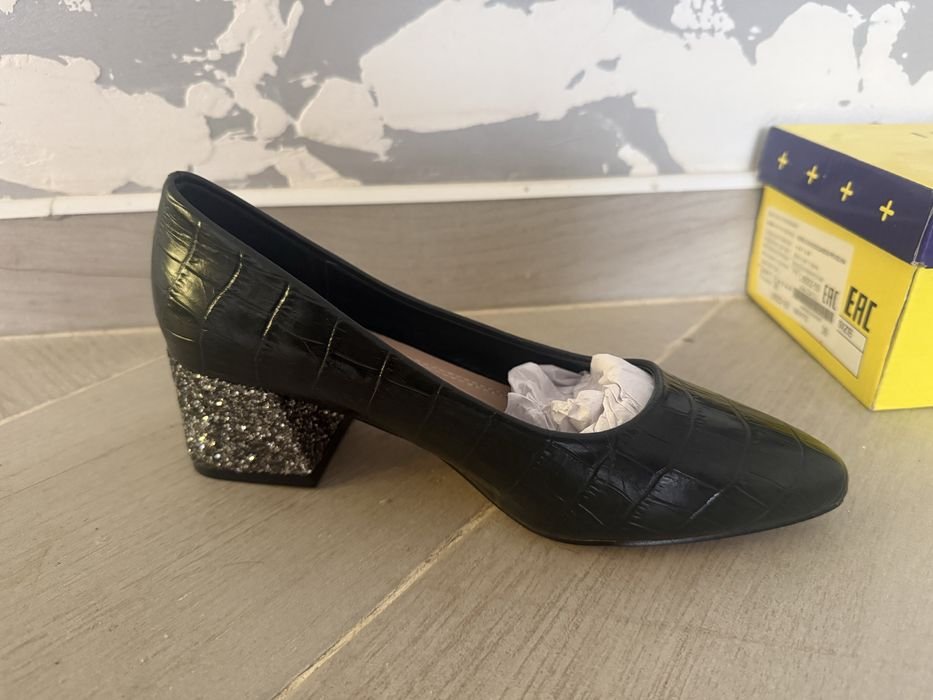 Damen High Heels Schwarz Kunstleder 36