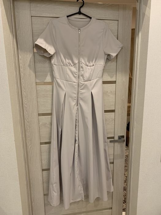 Women Dress Beige Other Material 38