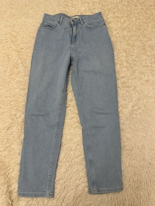 Damen Jeans Mom Fit Marineblau 40