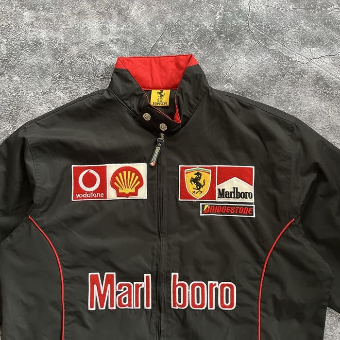 Men Ferrari Marlboro Jacket Black Vintage M/L