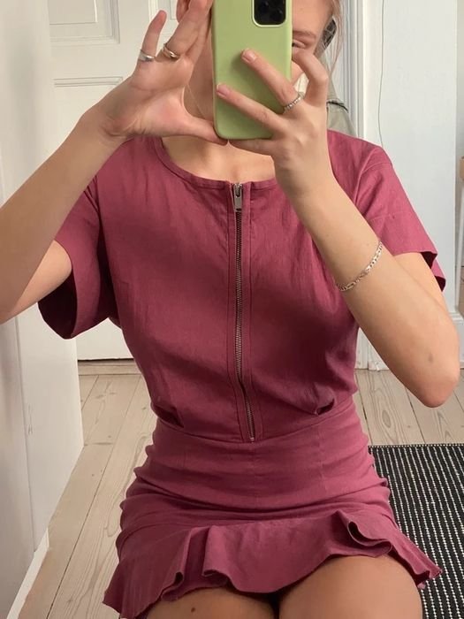 Women Isabel Marant Dress Pink Linen