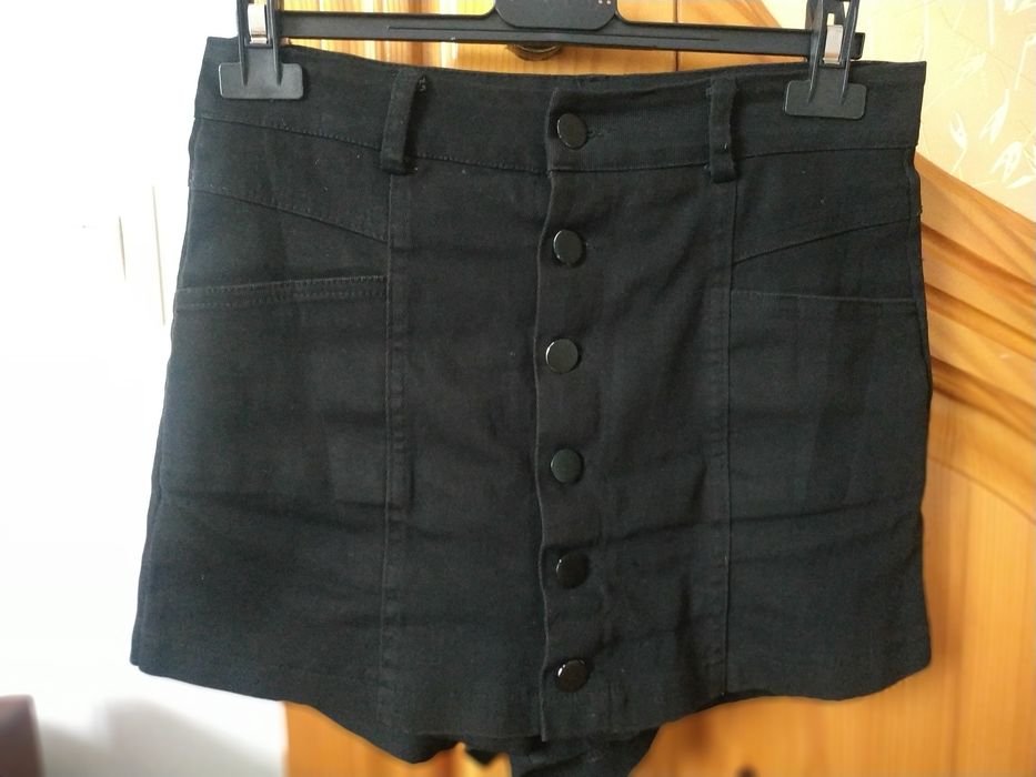 Femme Jupe Noire Denim