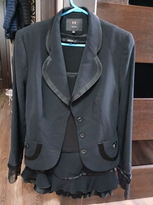 Women Nelva Suit Set Black Knit 38