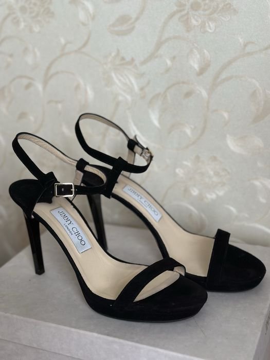 Женские Jimmy Choo Босоніжки Чёрные Кожа 39