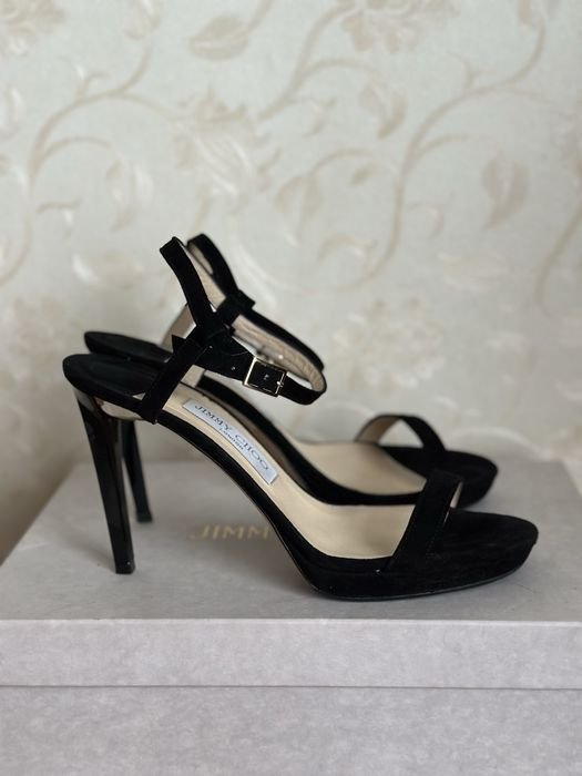 Женские Jimmy Choo Босоніжки Чёрные Кожа 39